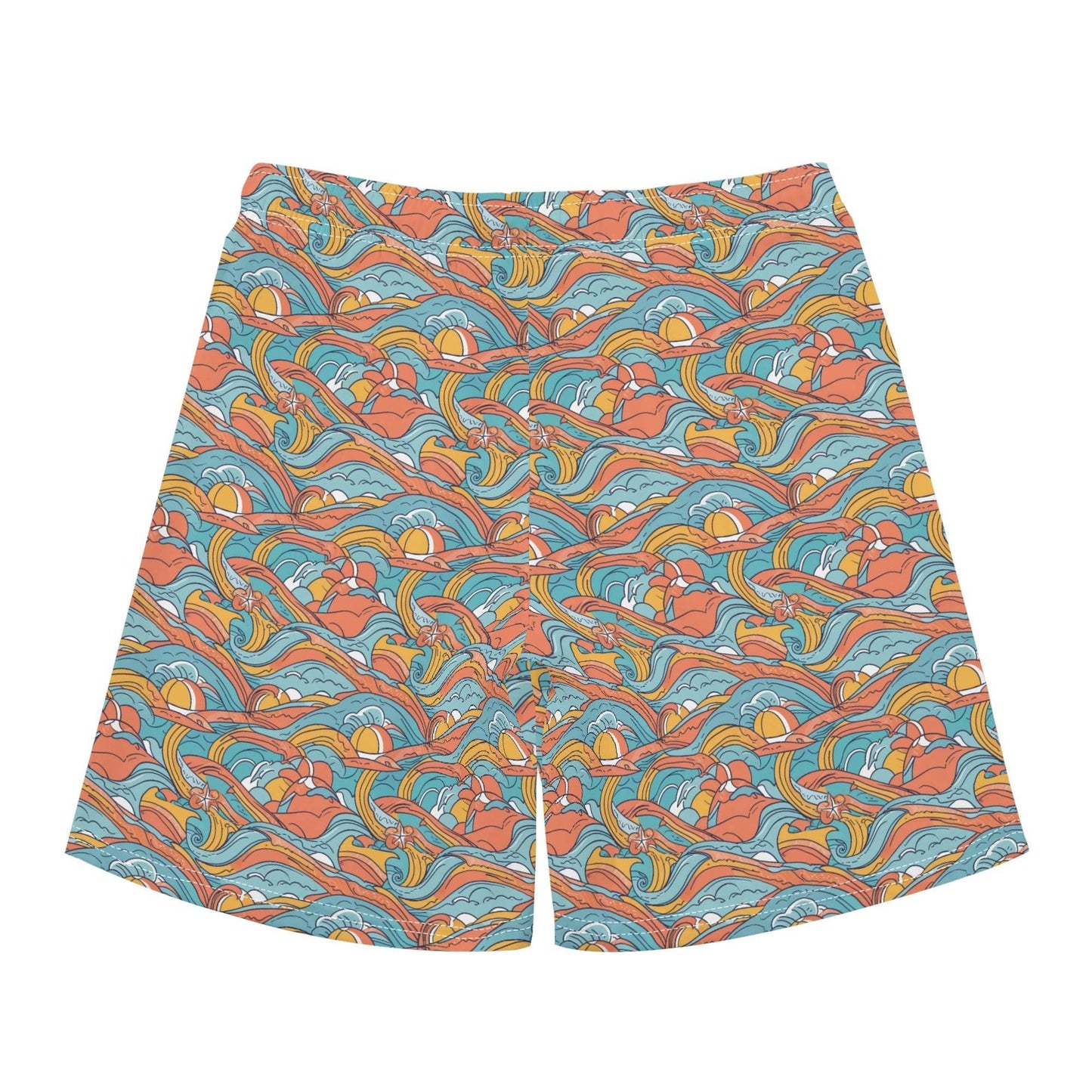 Men's Regular Fit Ocean Abstract Hawaiian Short Sleeve Shirt and Shorts Set - DeRose Seasonal