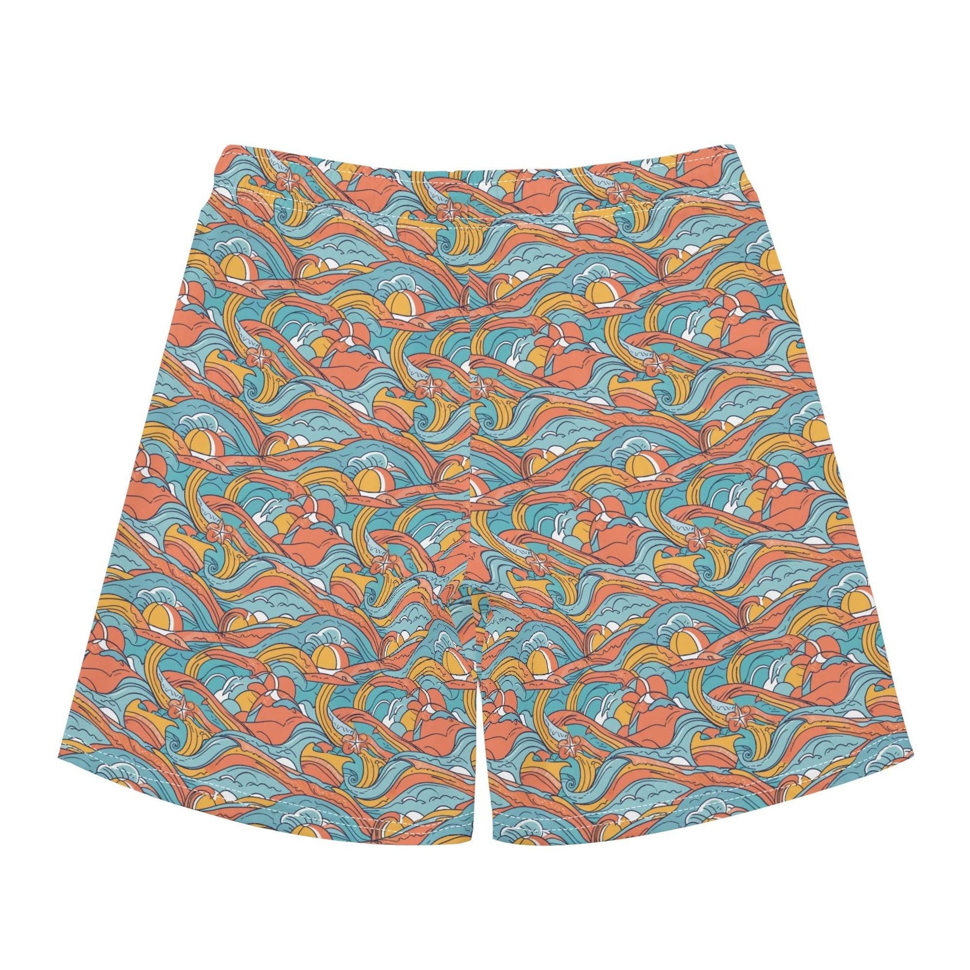 Men's Regular Fit Ocean Abstract Hawaiian Short Sleeve Shirt and Shorts Set - DeRose Seasonal