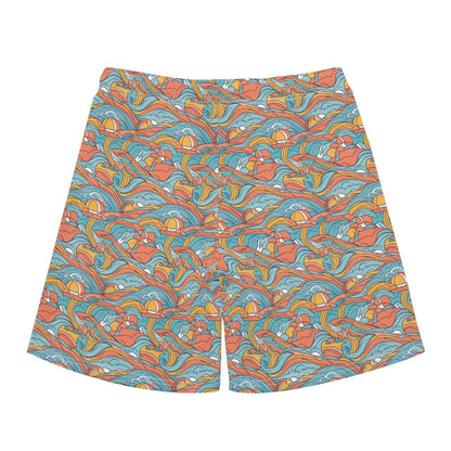 Men's Regular Fit Ocean Abstract Hawaiian Short Sleeve Shirt and Shorts Set - DeRose Seasonal
