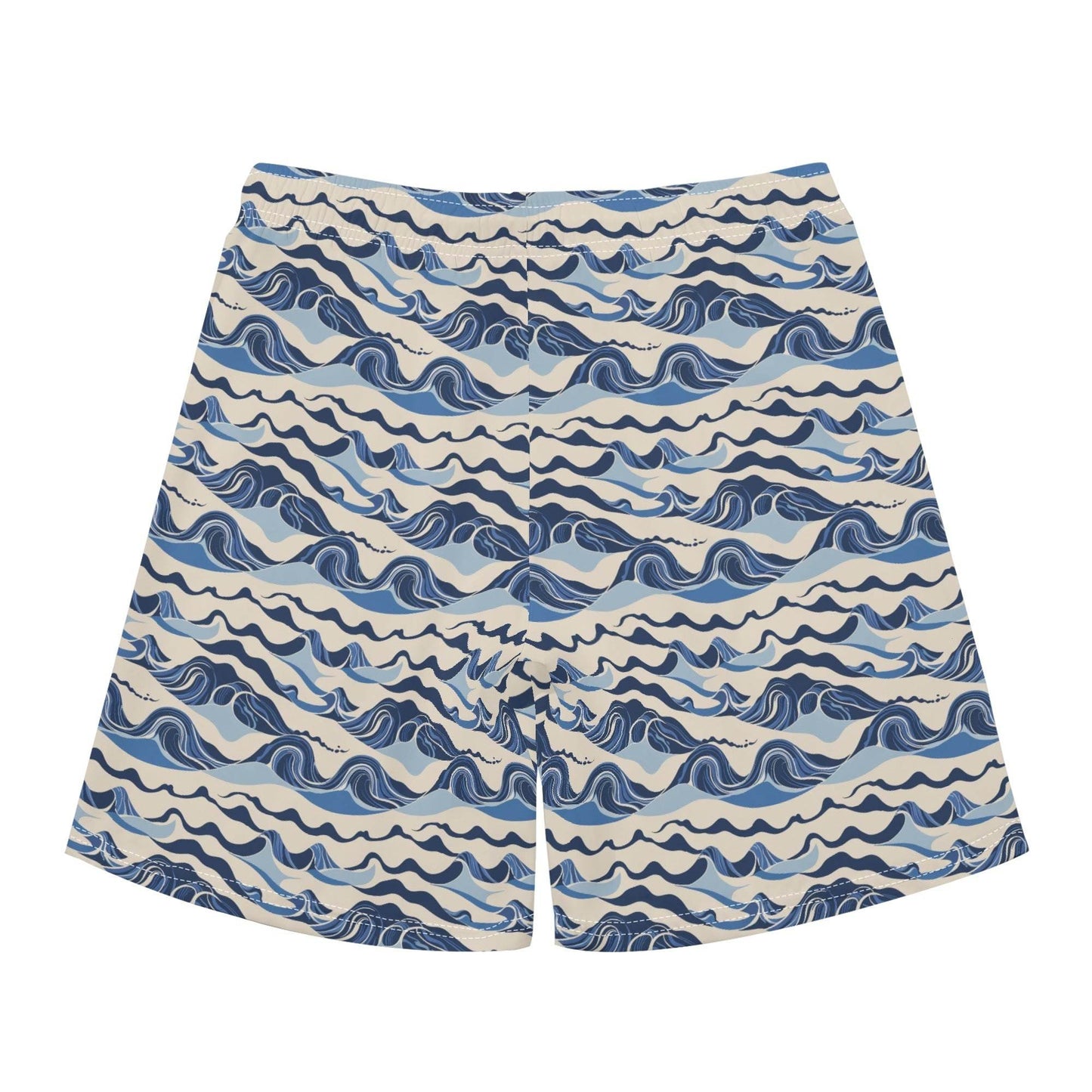 Men's Regular Fit Abstract Waves Hawaiian Short Sleeve Shirt and Shorts Set - DeRose Seasonal