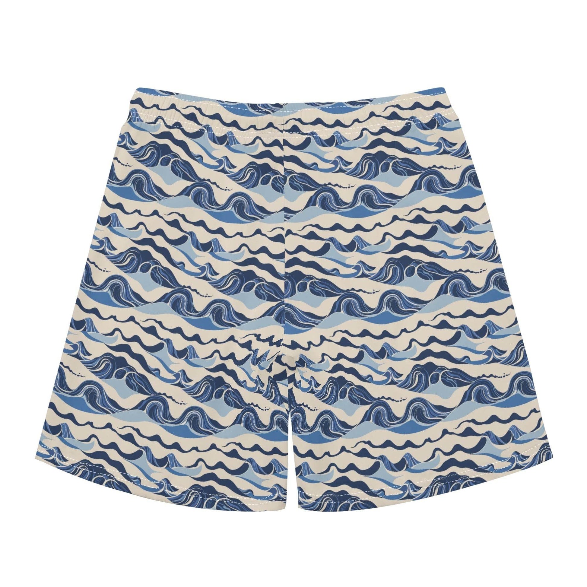 Men's Regular Fit Abstract Waves Hawaiian Short Sleeve Shirt and Shorts Set - DeRose Seasonal