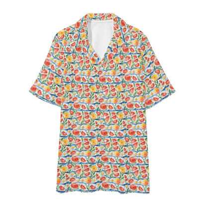 Men's Regular Fit Watermelon Hawaiian Short Sleeve Shirt and Shorts Set - DeRose Seasonal