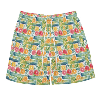 Men's Regular Fit Watercolor Fruit Hawaiian Short Sleeve Shirt and Shorts Set - DeRose Seasonal