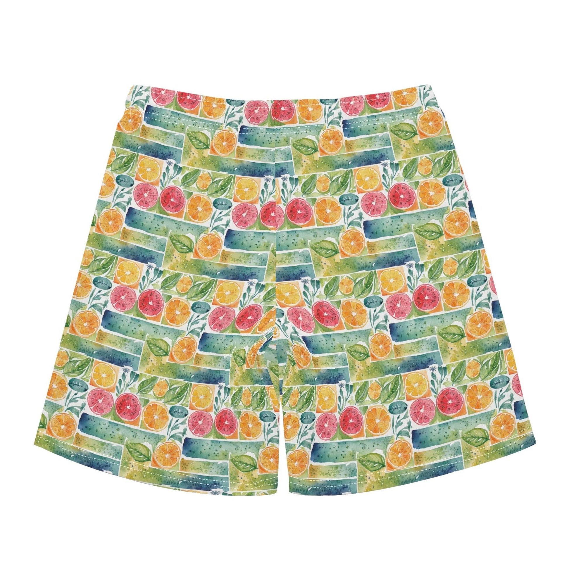 Men's Regular Fit Watercolor Fruit Hawaiian Short Sleeve Shirt and Shorts Set - DeRose Seasonal