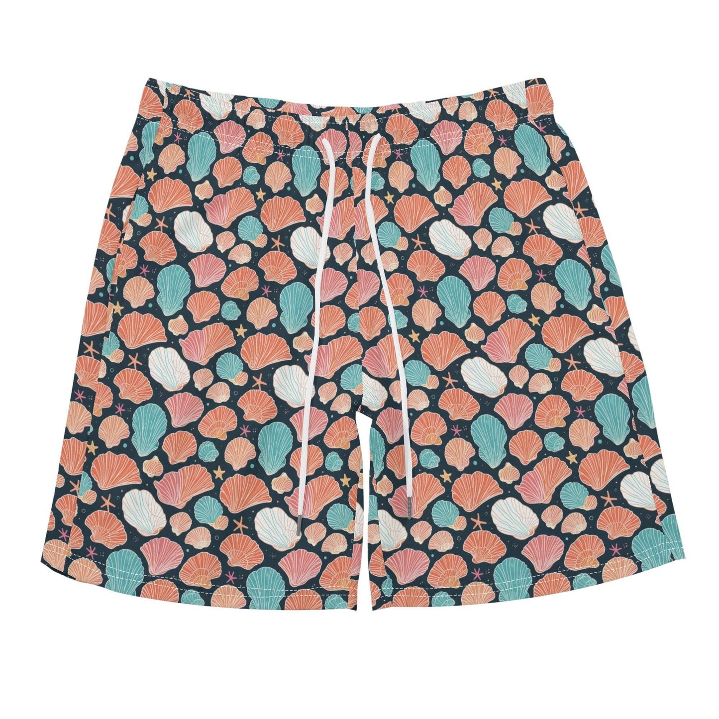 Men's Regular Fit Big Shells and Stars Hawaiian Short Sleeve Shirt and Shorts Set - DeRose Seasonal