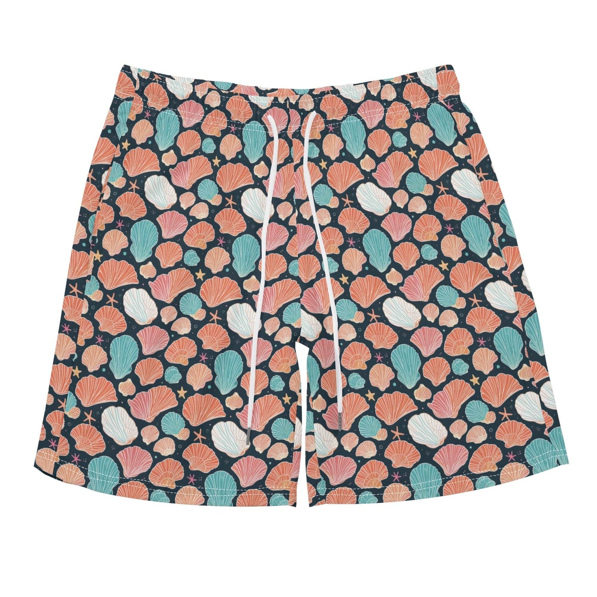 Men's Regular Fit Big Shells and Stars Hawaiian Short Sleeve Shirt and Shorts Set - DeRose Seasonal