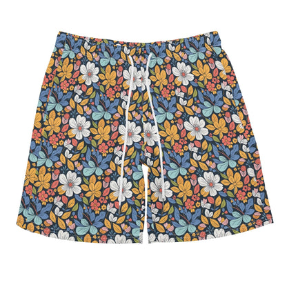 Men's Regular Fit Bright Flowers Hawaiian Short Sleeve Shirt and Shorts Set - DeRose Seasonal