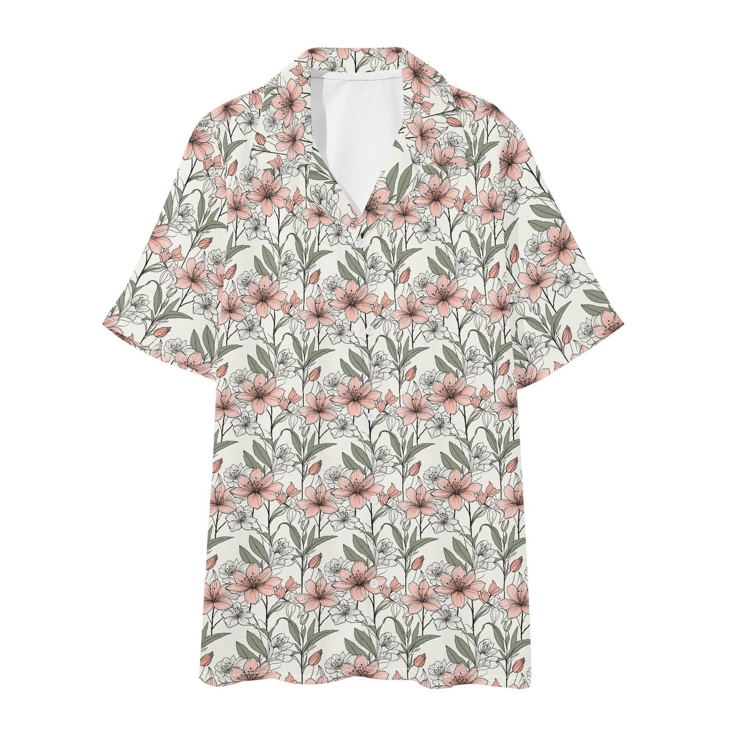 Men's Regular Fit Japan Floral Hawaiian Short Sleeve Shirt and Shorts Set - DeRose Seasonal