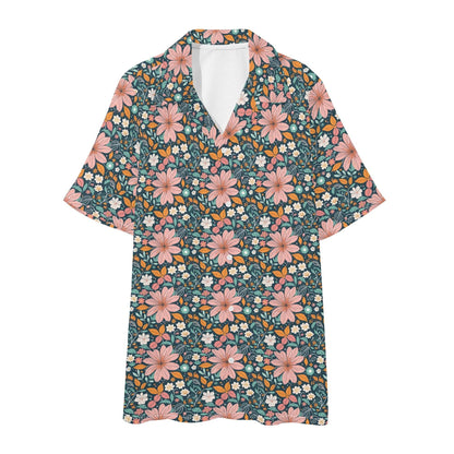 Men's Regular Fit Wild Flowers Hawaiian Short Sleeve Shirt and Shorts Set - DeRose Seasonal