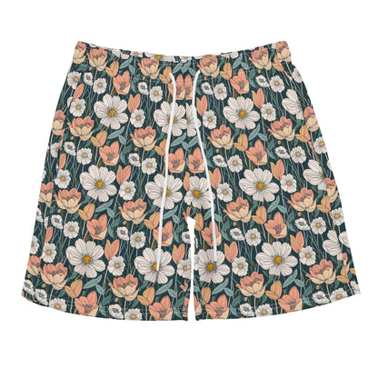 Men's Regular Fit Tulips and Daisy's Hawaiian Short Sleeve Shirt and Shorts Set - DeRose Seasonal
