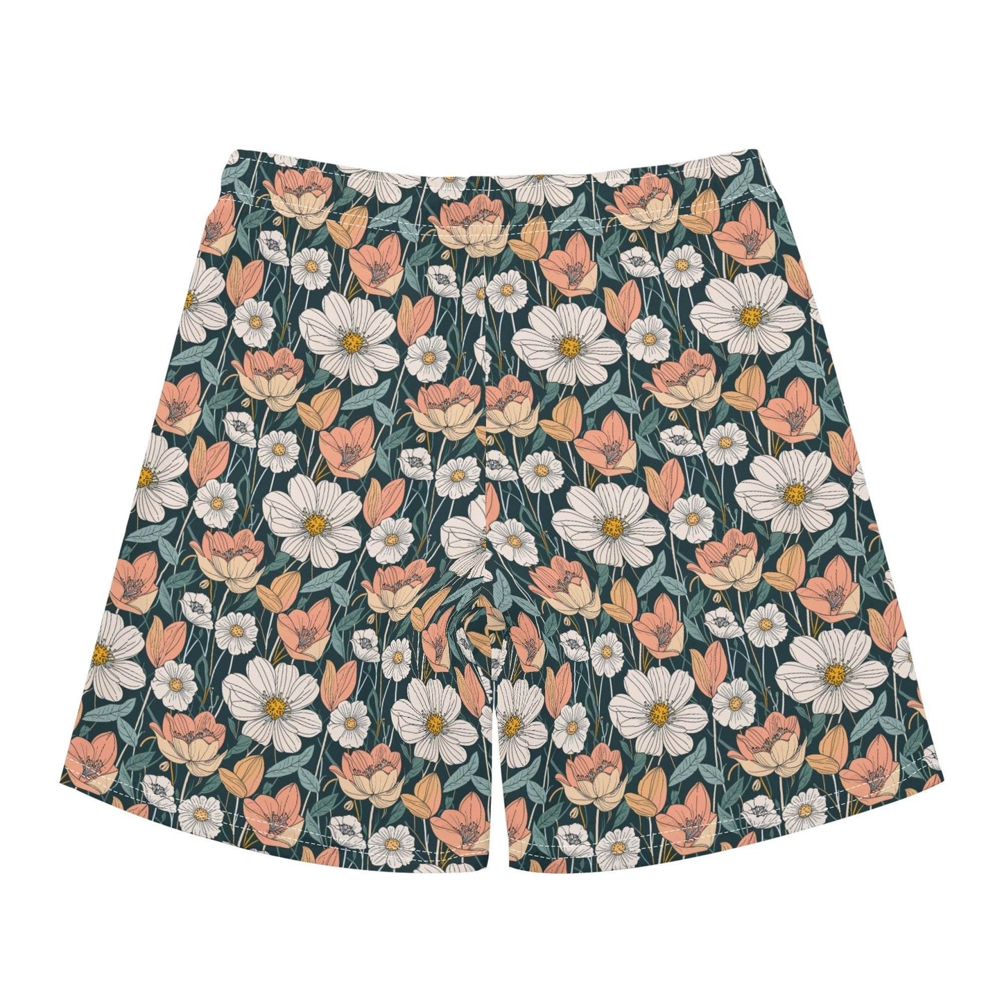 Men's Regular Fit Tulips and Daisy's Hawaiian Short Sleeve Shirt and Shorts Set - DeRose Seasonal