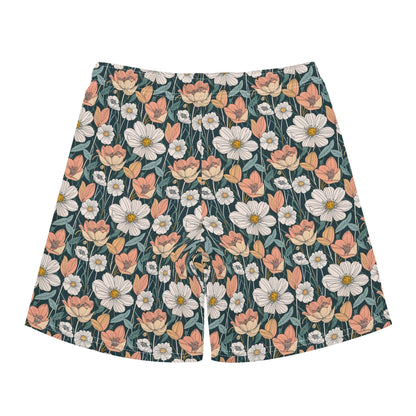 Men's Regular Fit Tulips and Daisy's Hawaiian Short Sleeve Shirt and Shorts Set - DeRose Seasonal