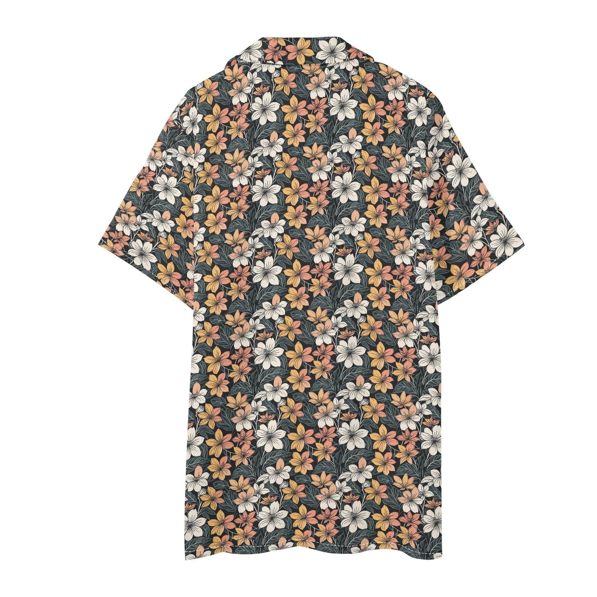 Men's Regular Fit Field of Flowers Hawaiian Short Sleeve Shirt and Shorts Set - DeRose Seasonal