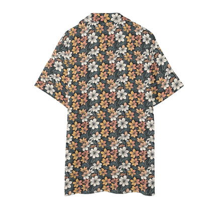 Men's Regular Fit Field of Flowers Hawaiian Short Sleeve Shirt and Shorts Set - DeRose Seasonal