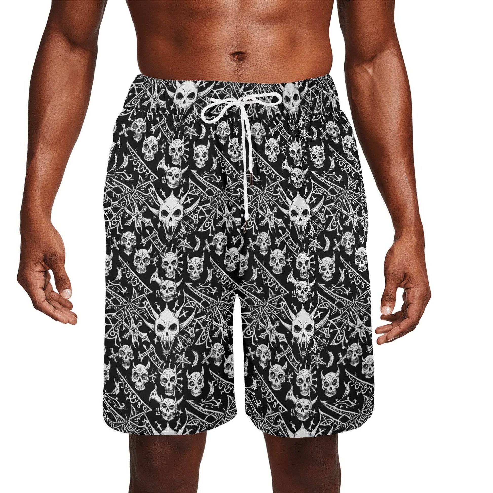 Men's Little Devils Mesh Shorts Sea Life Swim Trunks - DeRose Seasonal