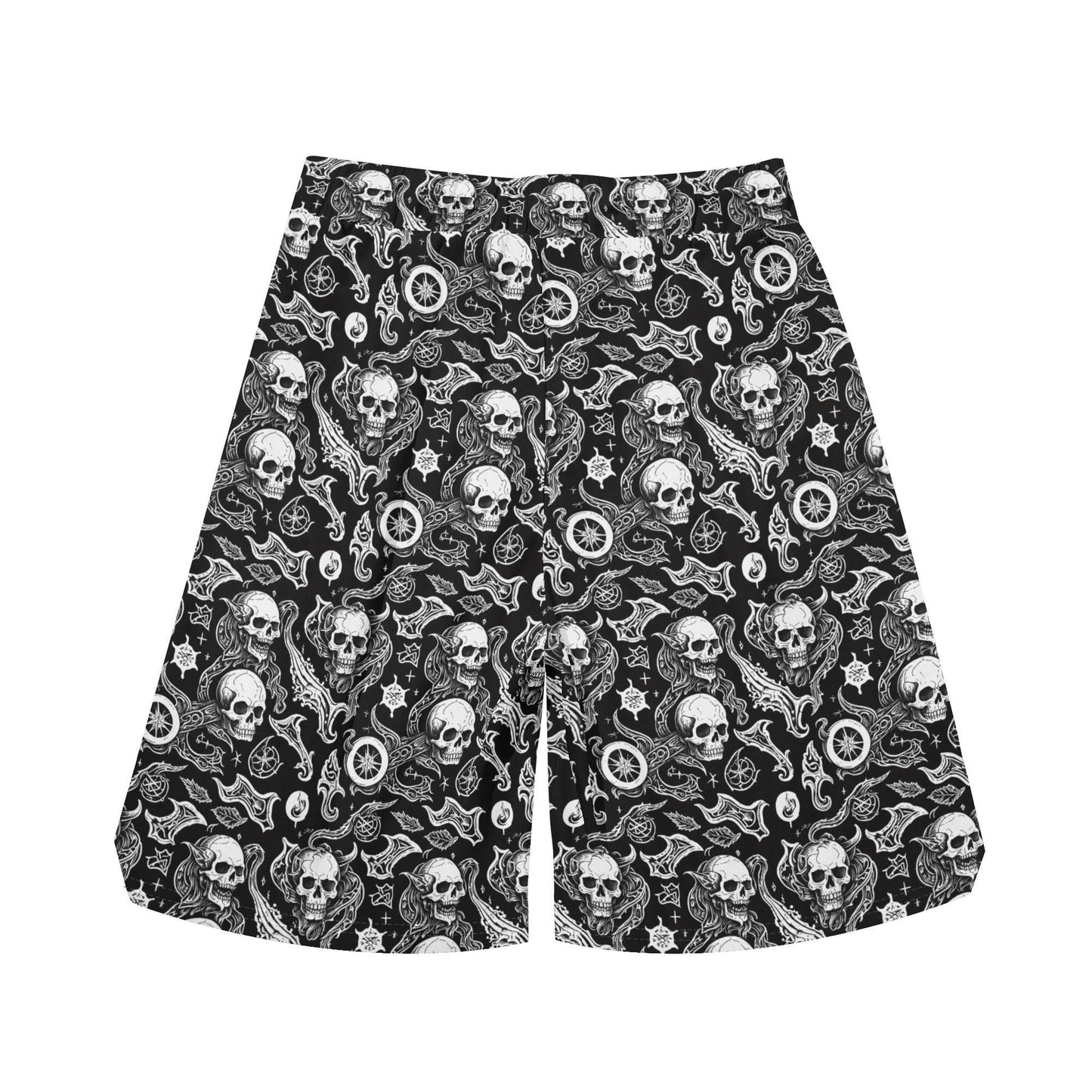 Men's Flying Skulls Mesh Shorts Sea Life Swim Trunks - DeRose Seasonal