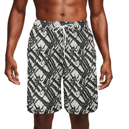 Men's Devil Veins Mesh Shorts Sea Life Swim Trunks - DeRose Seasonal