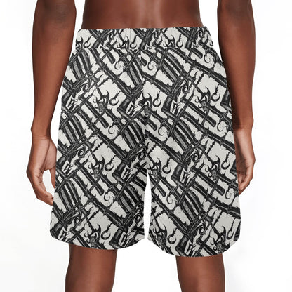 Men's Devil Veins Mesh Shorts Sea Life Swim Trunks - DeRose Seasonal