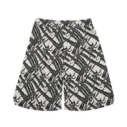 Men's Devil Veins Mesh Shorts Sea Life Swim Trunks - DeRose Seasonal