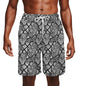 Men's Crosshatch Black Floral Mesh Shorts Sea Life Swim Trunks - DeRose Seasonal
