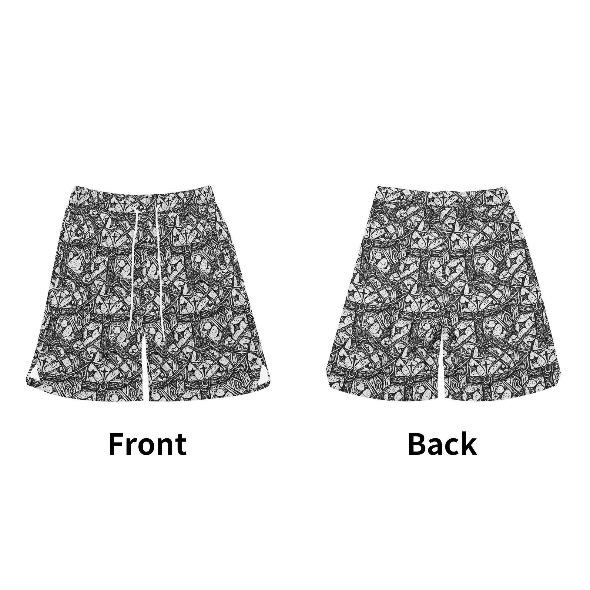 Men's Hidden Cross Mesh Shorts Sea Life Swim Trunks - DeRose Seasonal