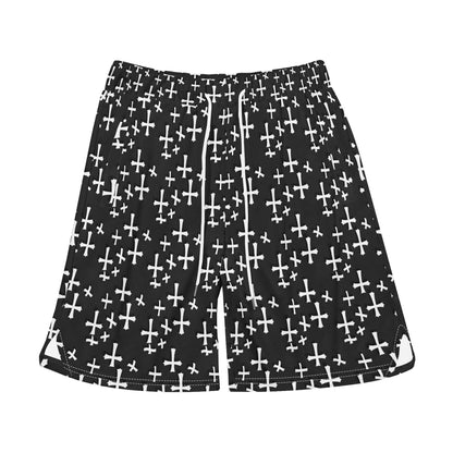Men's Little Crosses Mesh Shorts Sea Life Swim Trunks - DeRose Seasonal