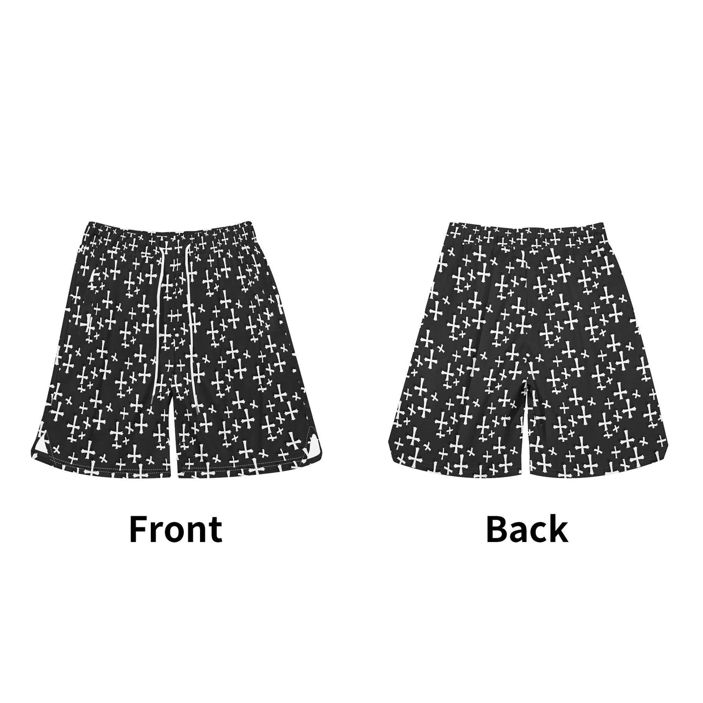Men's Little Crosses Mesh Shorts Sea Life Swim Trunks - DeRose Seasonal