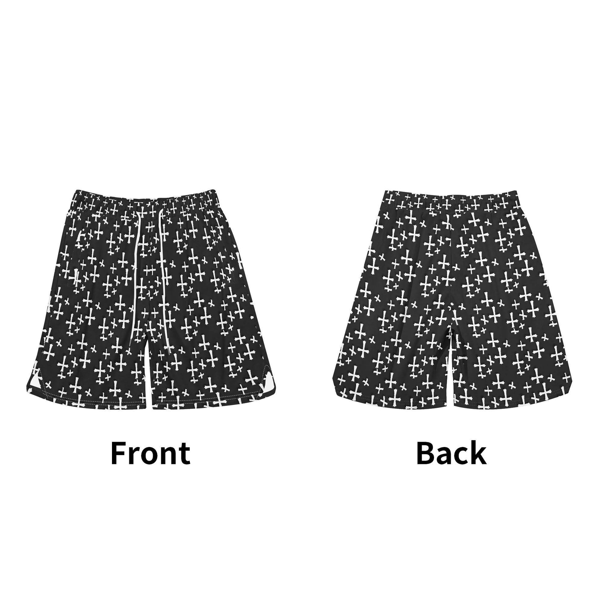 Men's Little Crosses Mesh Shorts Sea Life Swim Trunks - DeRose Seasonal