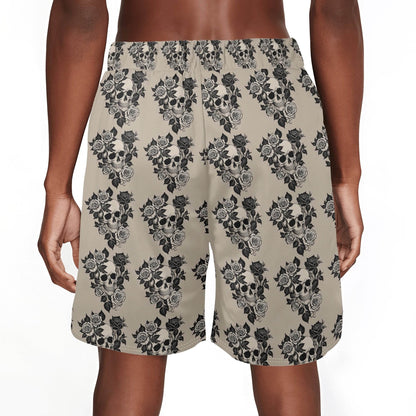 Men's Gothic Tan Mesh Shorts Sea Life Swim Trunks - DeRose Seasonal