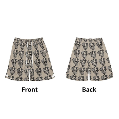 Men's Gothic Tan Mesh Shorts Sea Life Swim Trunks - DeRose Seasonal