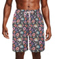 Men's pastel Floral and Skulls Mesh Shorts Sea Life Swim Trunks - DeRose Seasonal
