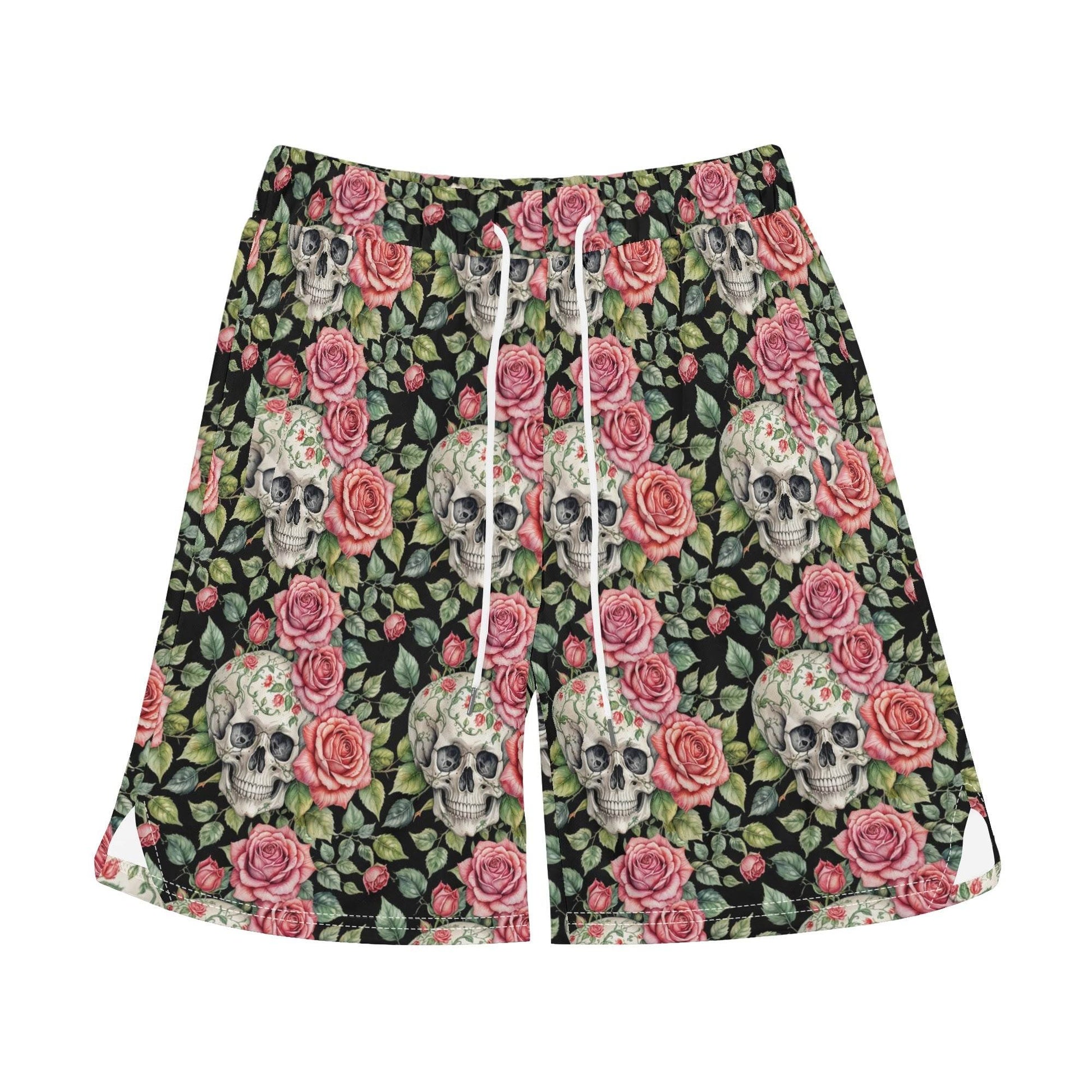 Men's Pink Skulls Mesh Shorts Sea Life Swim Trunks - DeRose Seasonal