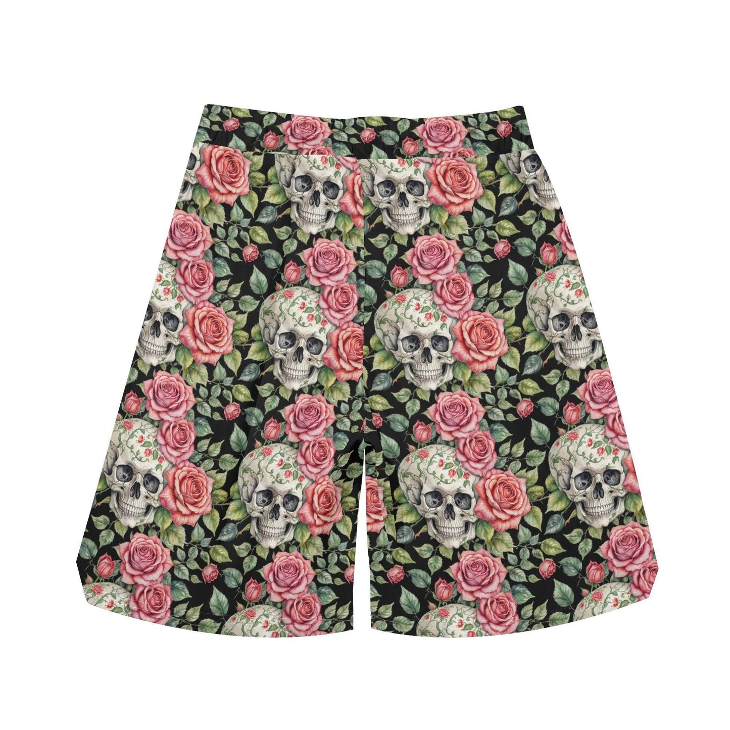 Men's Pink Skulls Mesh Shorts Sea Life Swim Trunks - DeRose Seasonal