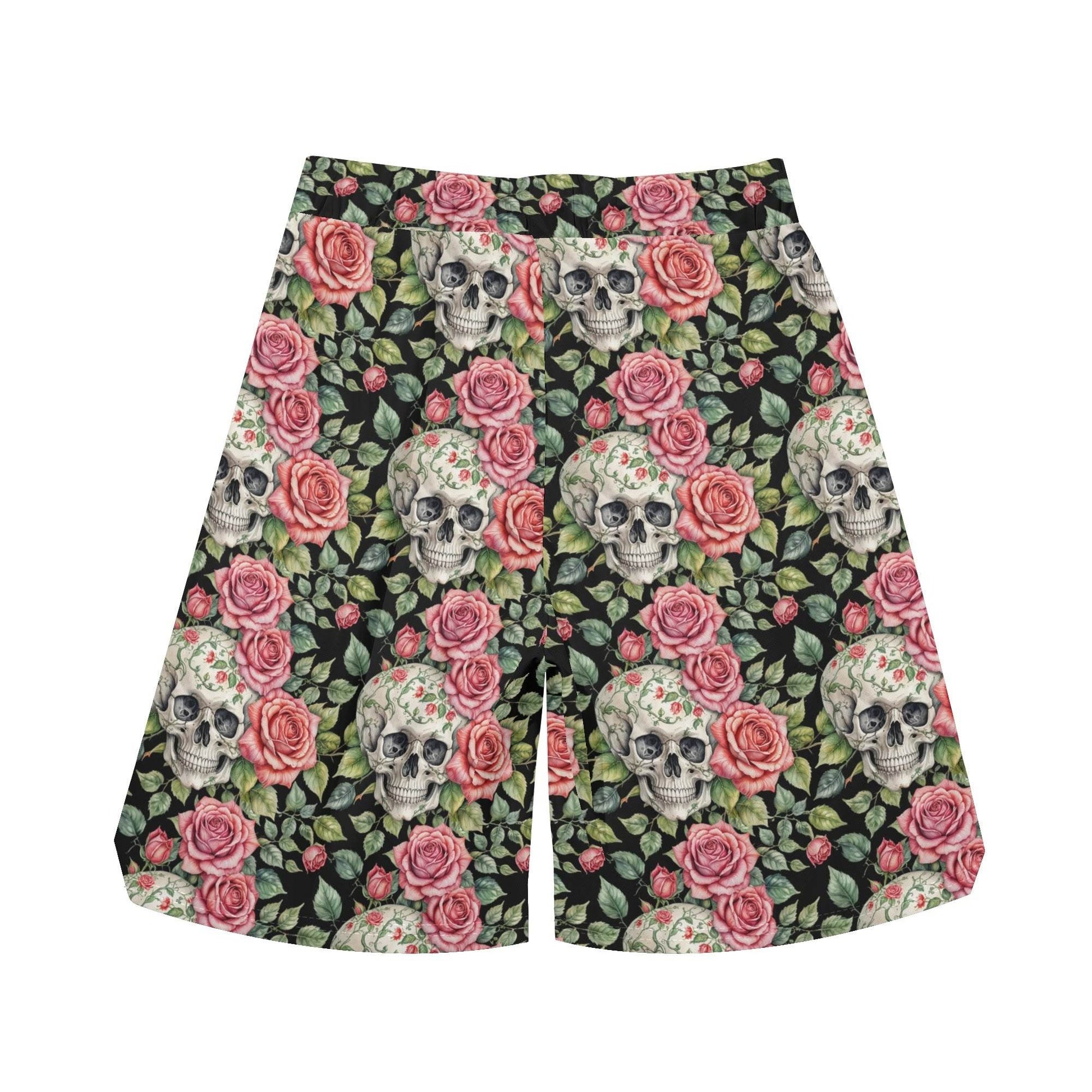 Men's Pink Skulls Mesh Shorts Sea Life Swim Trunks - DeRose Seasonal