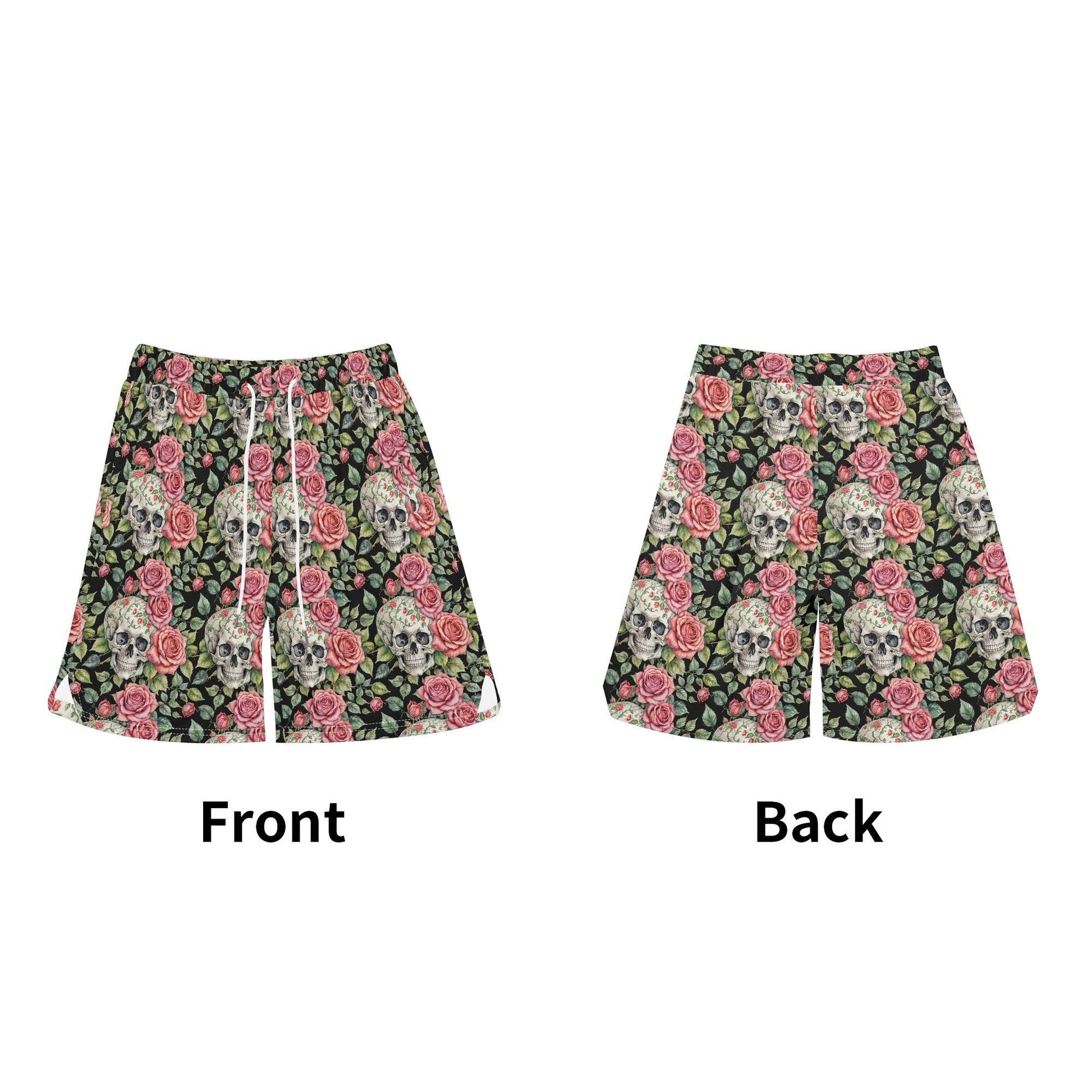 Men's Pink Skulls Mesh Shorts Sea Life Swim Trunks - DeRose Seasonal