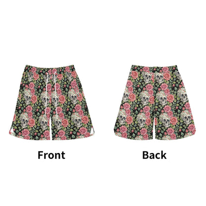 Men's Pink Skulls Mesh Shorts Sea Life Swim Trunks - DeRose Seasonal