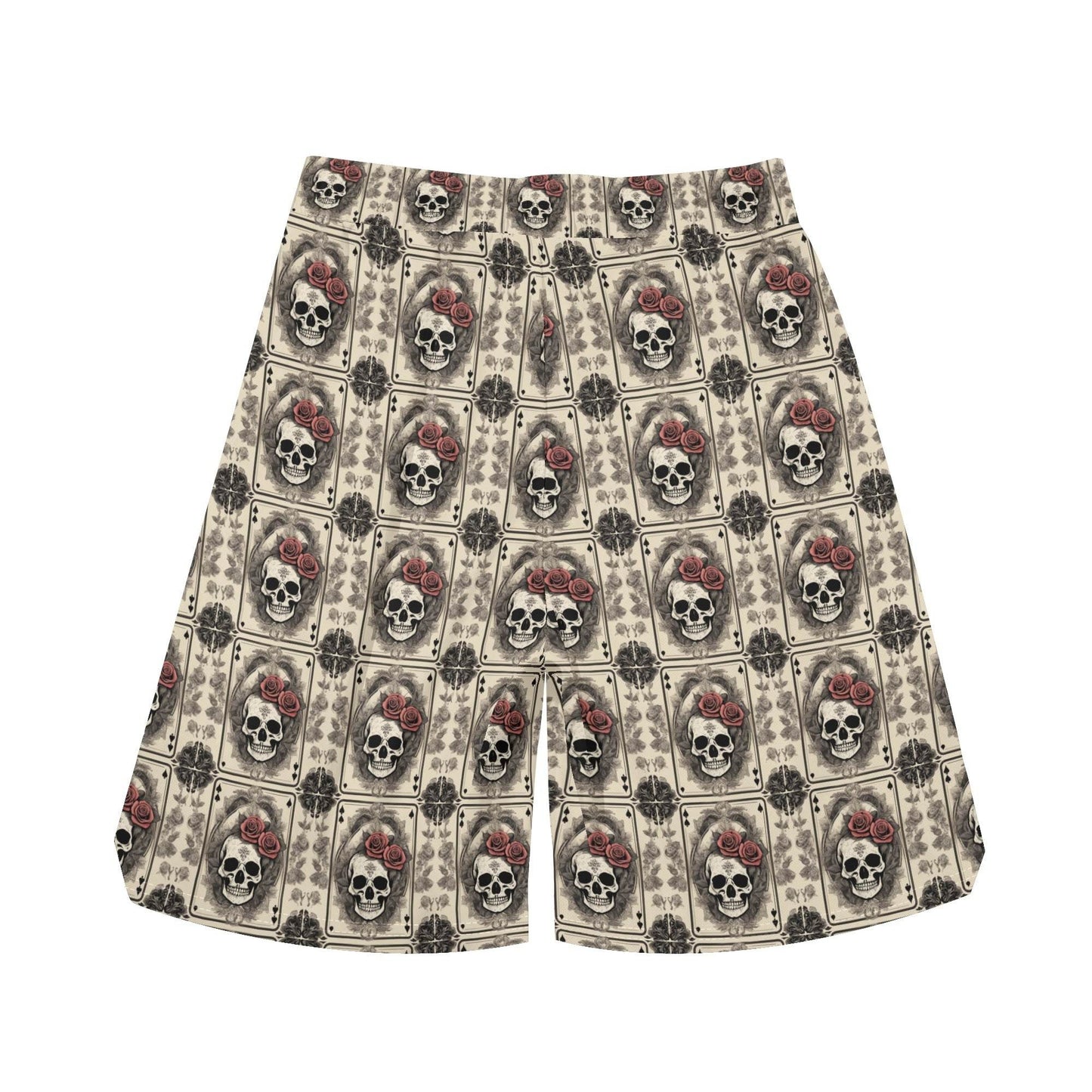 Men's Skull of Spades Mesh Shorts Sea Life Swim Trunks - DeRose Seasonal