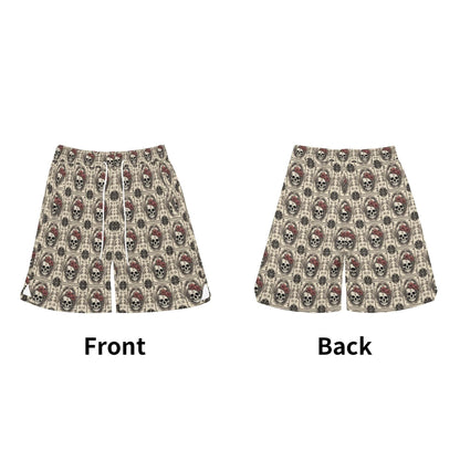 Men's Skull of Spades Mesh Shorts Sea Life Swim Trunks - DeRose Seasonal