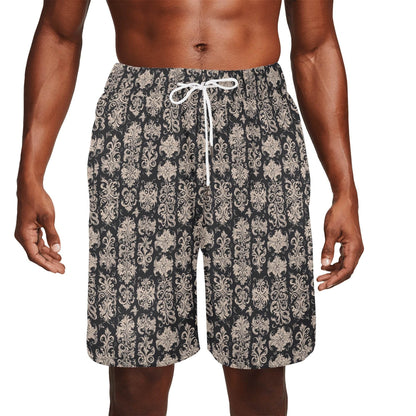 Men's Gothic Emblem Mesh Shorts Sea Life Swim Trunks - DeRose Seasonal