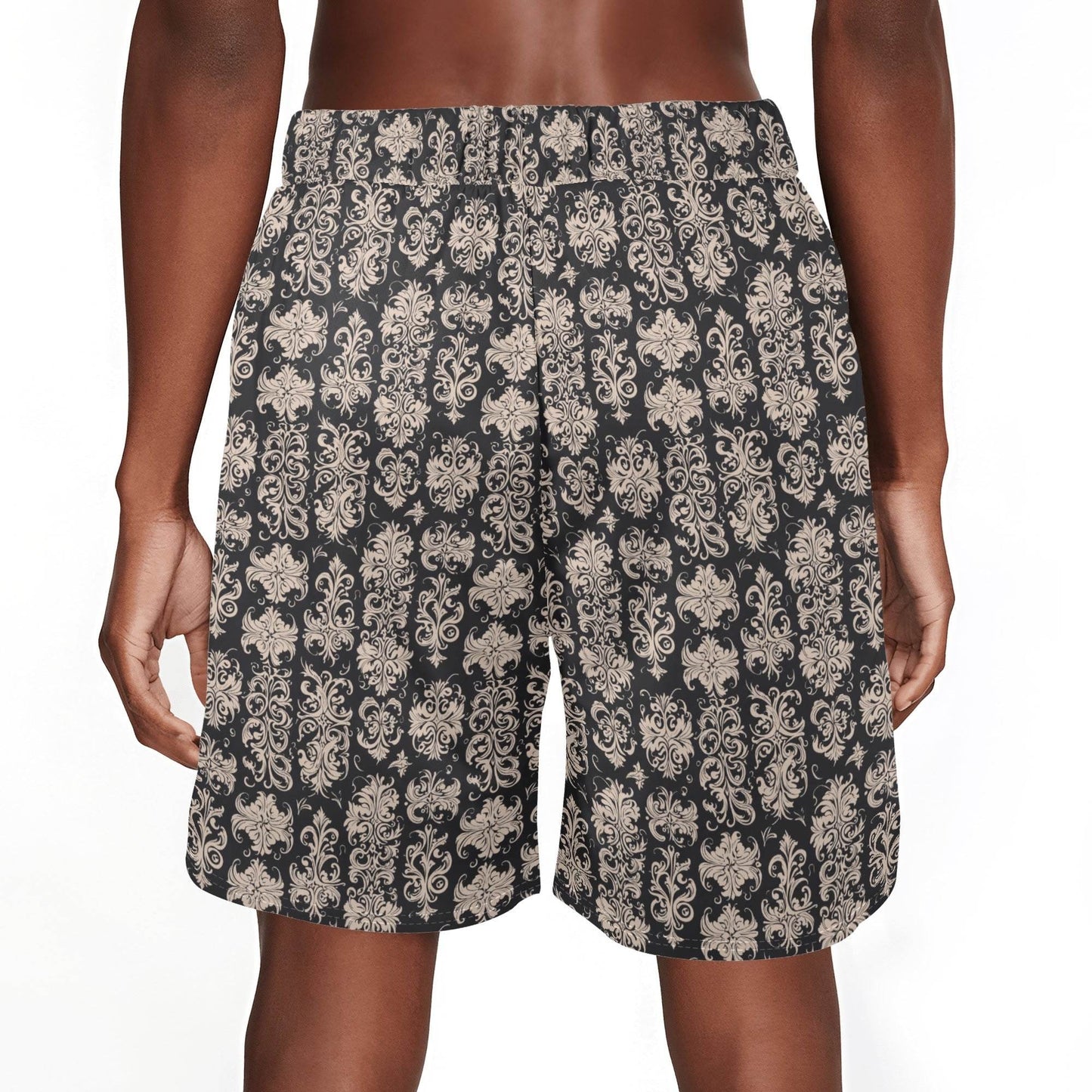 Men's Gothic Emblem Mesh Shorts Sea Life Swim Trunks - DeRose Seasonal