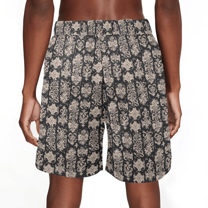 Men's Gothic Emblem Mesh Shorts Sea Life Swim Trunks - DeRose Seasonal