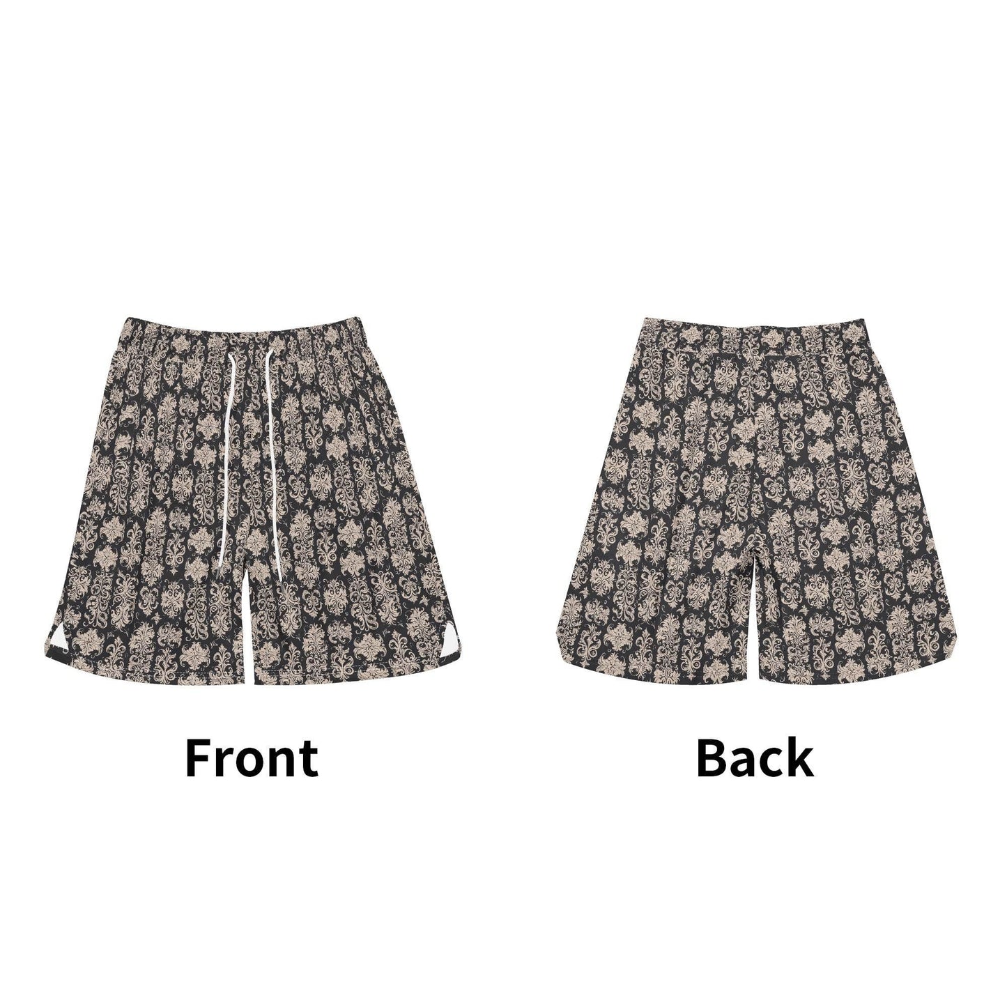 Men's Gothic Emblem Mesh Shorts Sea Life Swim Trunks - DeRose Seasonal