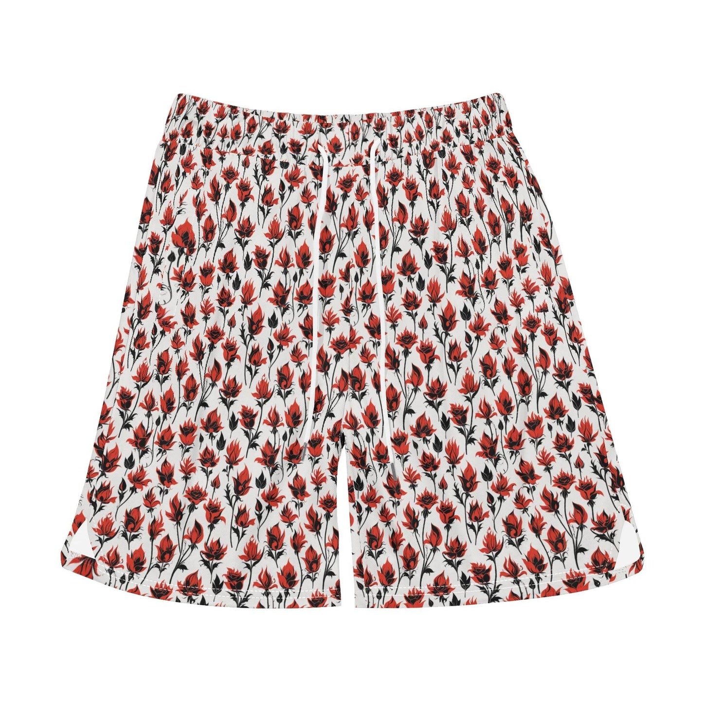 Men's Floral Fire Mesh Shorts Sea Life Swim Trunks - DeRose Seasonal