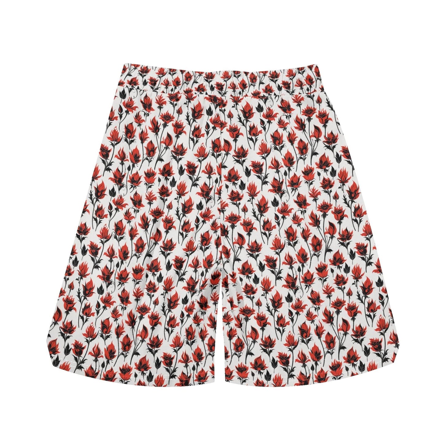 Men's Floral Fire Mesh Shorts Sea Life Swim Trunks - DeRose Seasonal