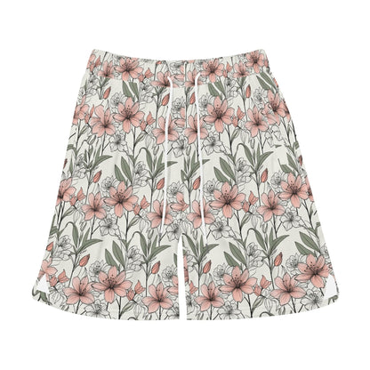 Men's Japan Floral Mesh Shorts Sea Life Swim Trunks - DeRose Seasonal
