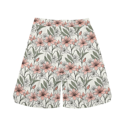 Men's Japan Floral Mesh Shorts Sea Life Swim Trunks - DeRose Seasonal