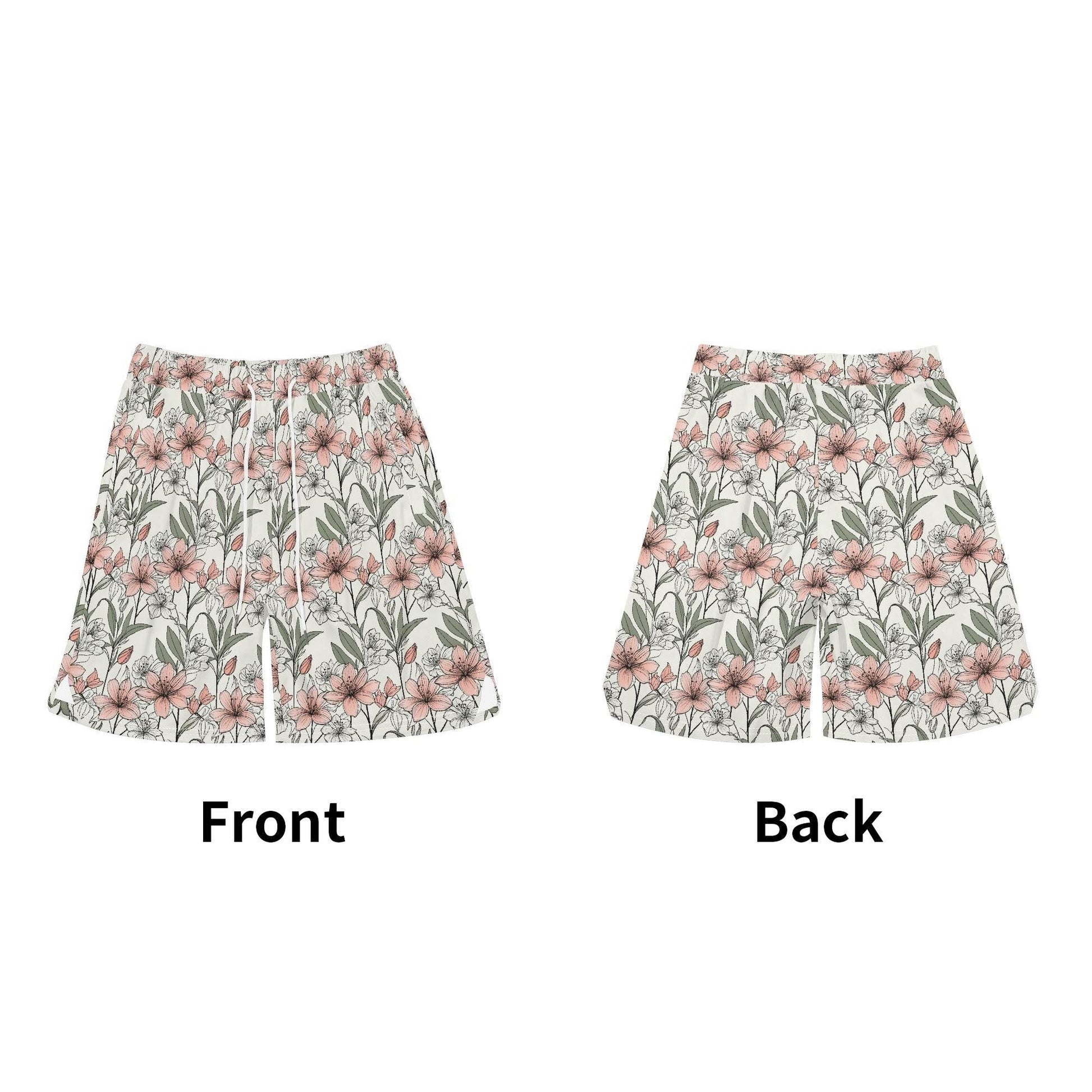 Men's Japan Floral Mesh Shorts Sea Life Swim Trunks - DeRose Seasonal