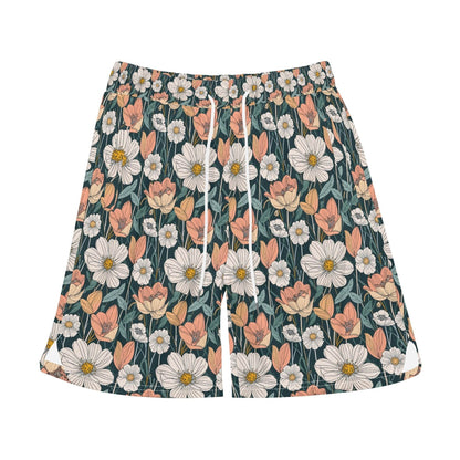 Men's Tulips and Daisy's Mesh Shorts Sea Life Swim Trunks - DeRose Seasonal