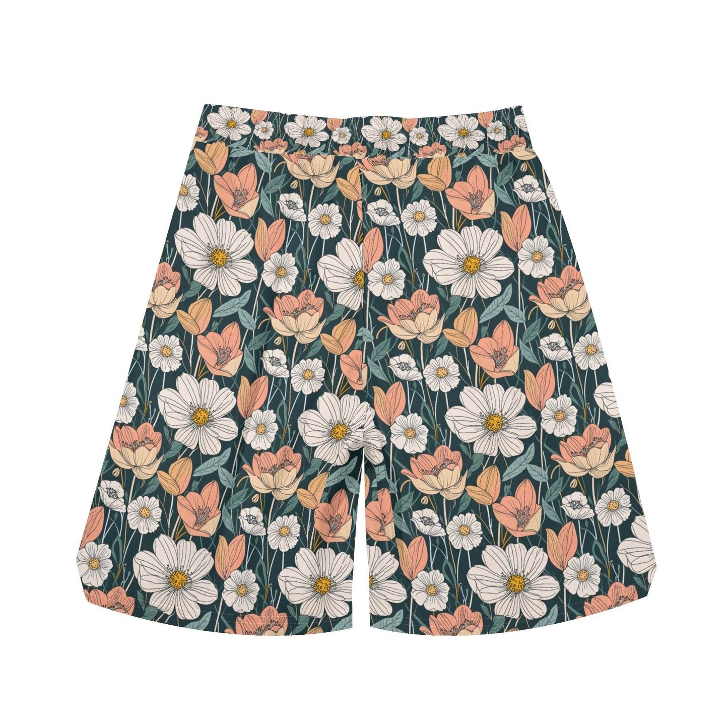 Men's Tulips and Daisy's Mesh Shorts Sea Life Swim Trunks - DeRose Seasonal