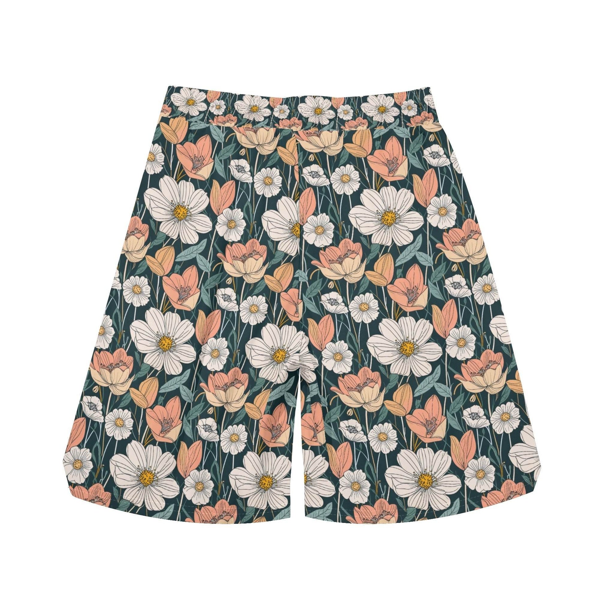 Men's Tulips and Daisy's Mesh Shorts Sea Life Swim Trunks - DeRose Seasonal